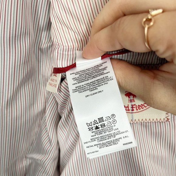 Brooks Brothers Red Fleece Gray Blazer Sport Coat Tollegno 1900 - Size 44L - Picture 6 of 10